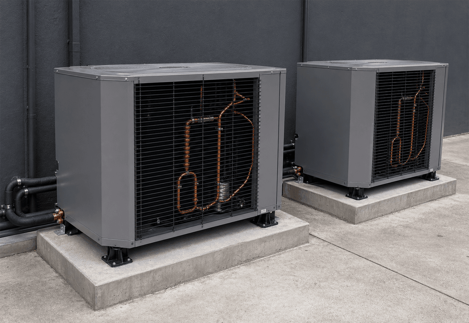 Two outdoor Perma Cool BLAST 60/45 condenser units