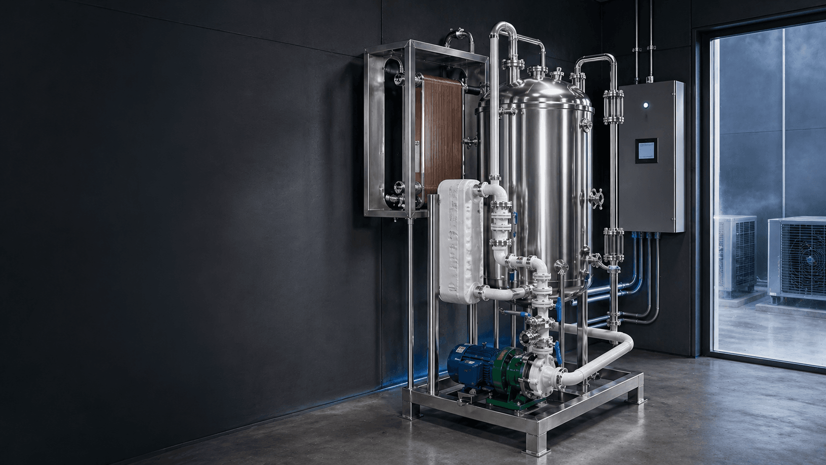 Perma Cool ethanol chilling system in a clean industrial facility