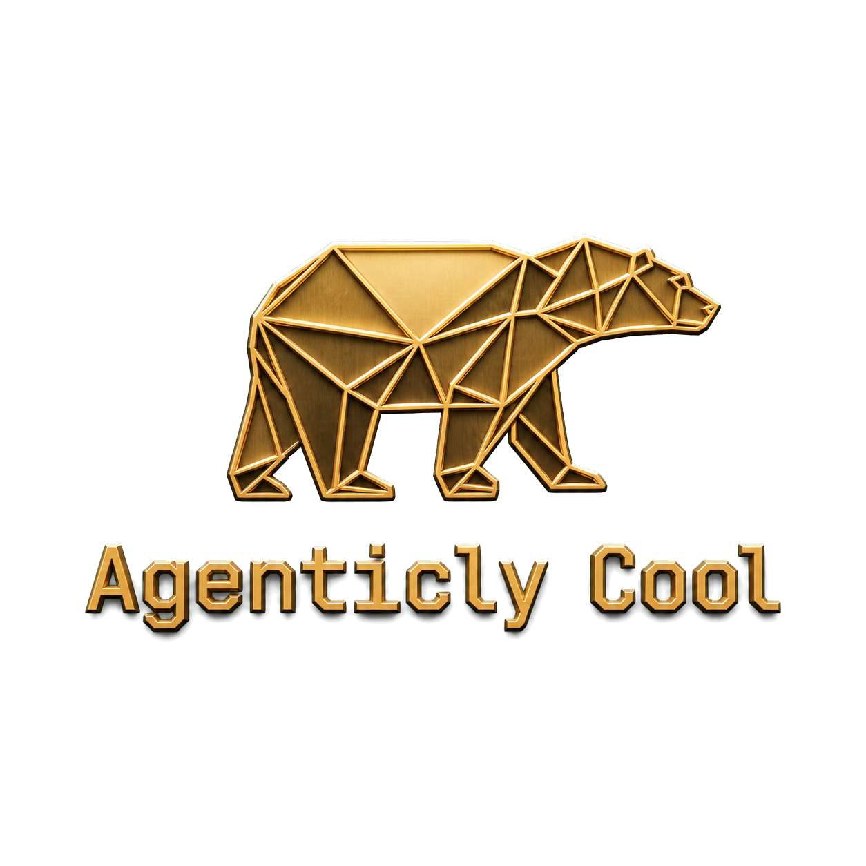 Agenticly Cool gold bear mascot